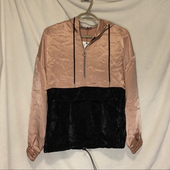 NWT Zara Satin Pocket Half Zip Jacket/Hoodie - Picture 6 of 16